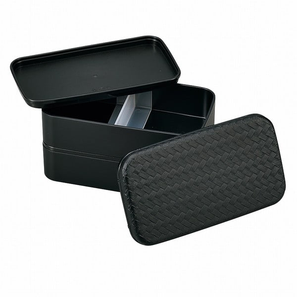 Černý svačinový box Joli Bento B&W, 750 ml