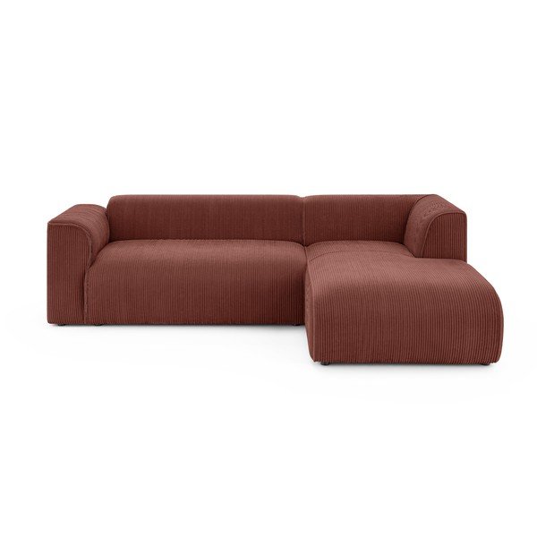 Terrakottapunane velvetist nurgadiivan (parem nurk) Merid - Ropez