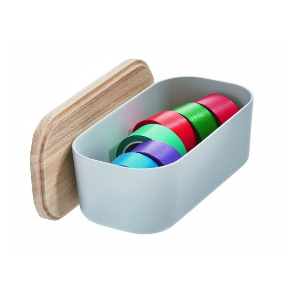 Hall hoiukast kaanega, mis on valmistatud Paulownia puidust, 9 x 18,3 cm. Eco - iDesign-image-3