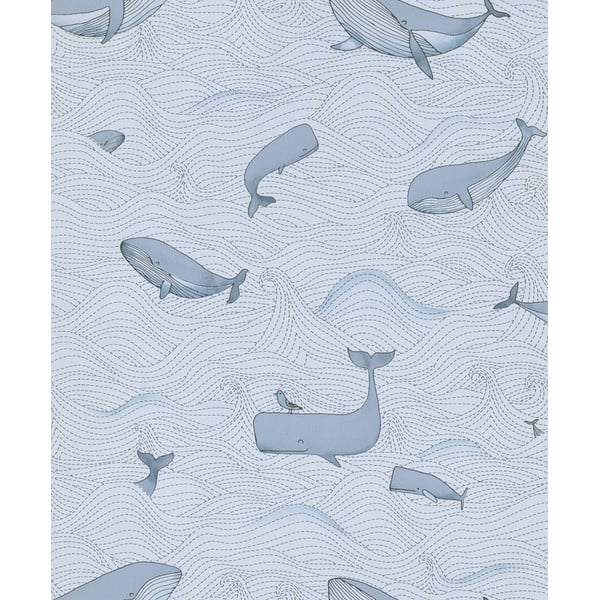 Laste fliistapeet 10 m x 53 cm Whales – Vavex