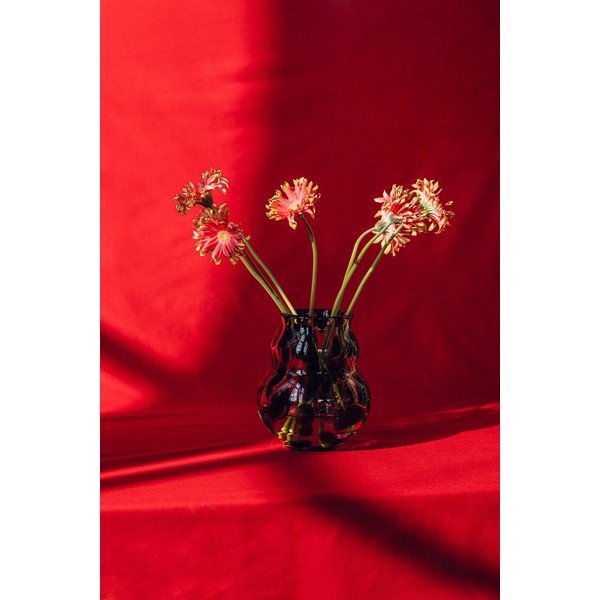 Tumepruun klaasist käsitöövaas (kõrgus 22 cm) Dam - noo.ma-image-2