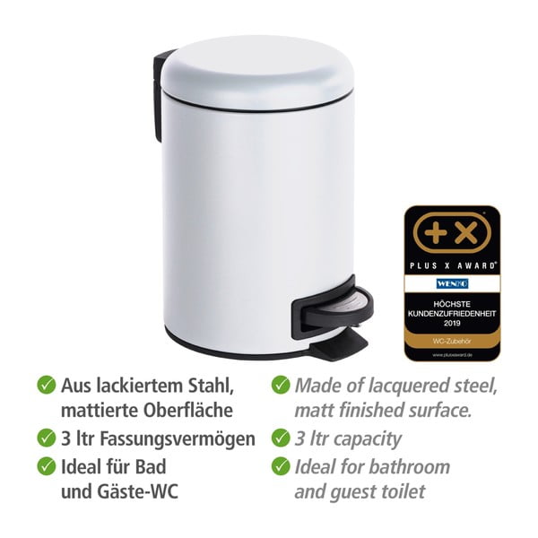 Valge prügikast , 3 l Leman - Wenko-image-3