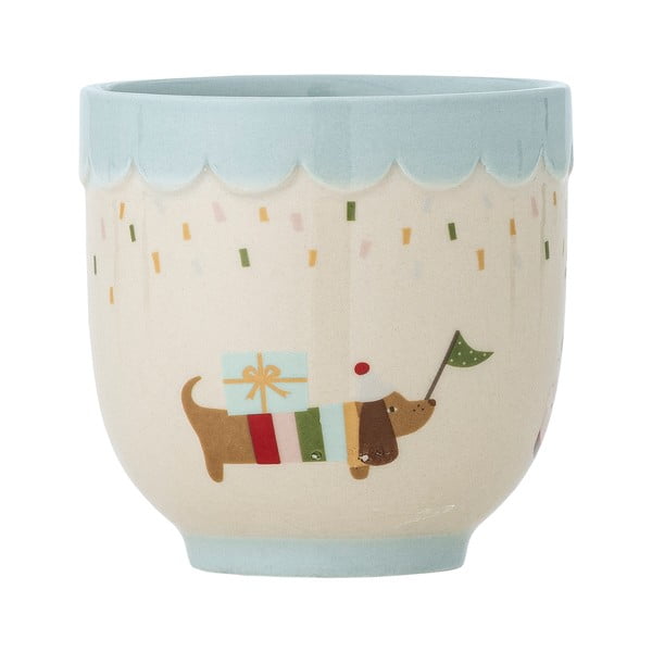 Sinine/kreem kivikeraamikast laste kruus 150 ml Celebrate - Bloomingville Mini-image-3