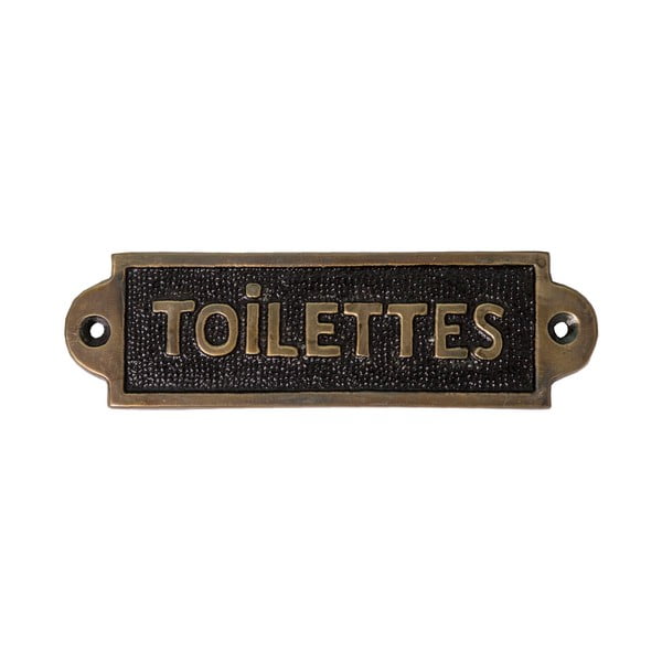 Metallist märk 15x4,5 cm Toilettes - Antic Line