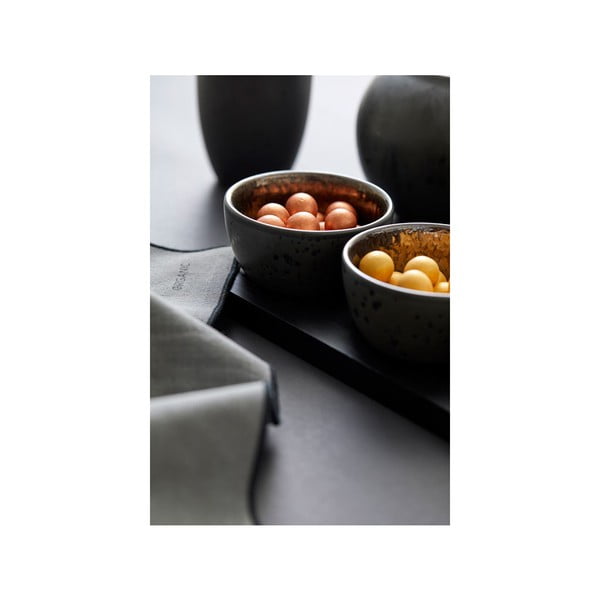 Mustad serveerimiskausid 3 tk komplektis, valmistatud kivitoorainest Cabaret - Bitz-image-1