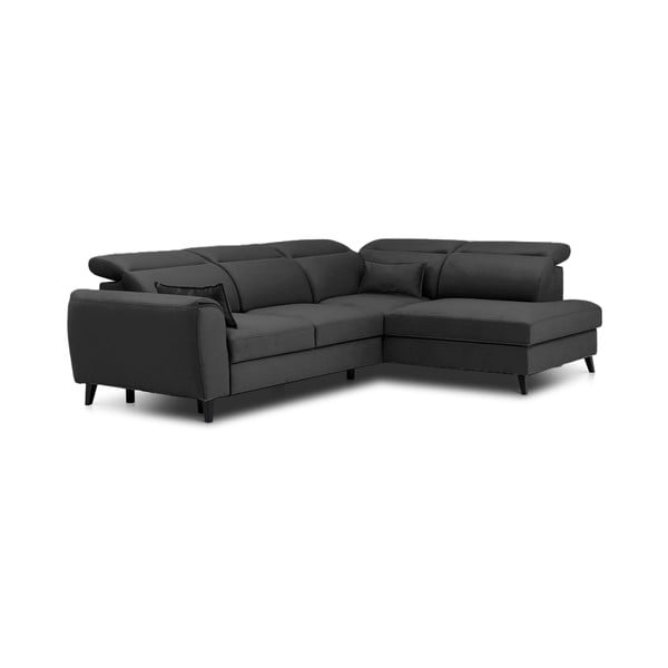 Tumehall sametist lahtikäiv/sahtliga nurgadiivan (parem nurk/L-kujuline) Noble – ELTAP-image-2