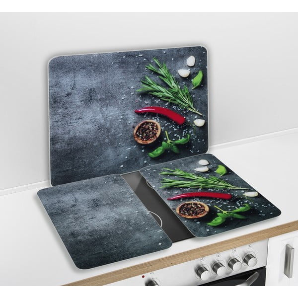 Karastatud klaasist seinakate pliidi äärde 50x56 cm Rosemary - Maximex-image-2