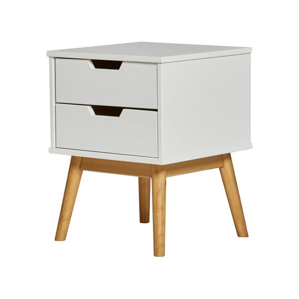 Valge massiivne männipuidust öökapp Baku - Marckeric-image-2