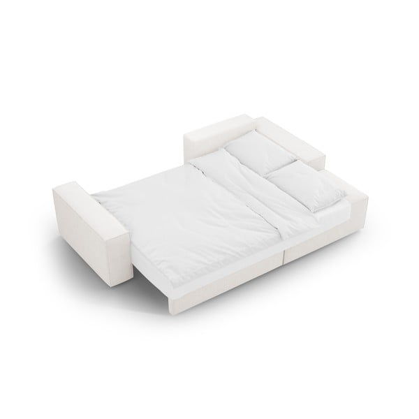 Valge bukleekangast nurgadiivanvoodi (parem nurk) Jodie - Micadoni Home-image-4