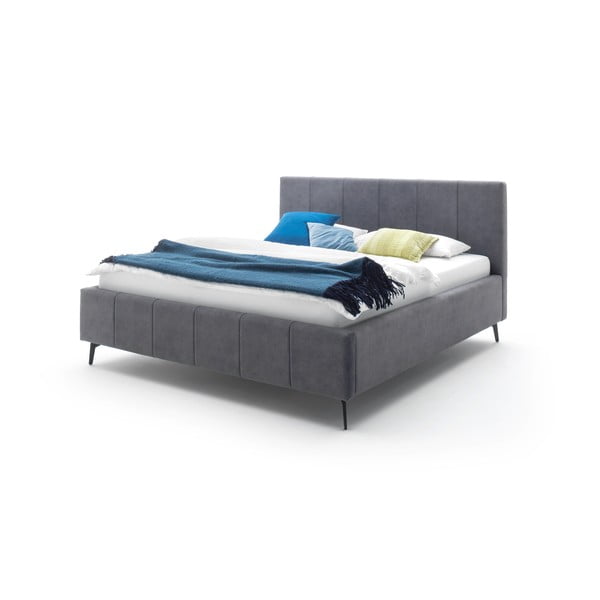 Antratsiitne polsterdatud kaheinimesevoodi, millel on hoiuruum koos voodipõhjaga 180x200 cm Lizzano - Meise Möbel-image-4