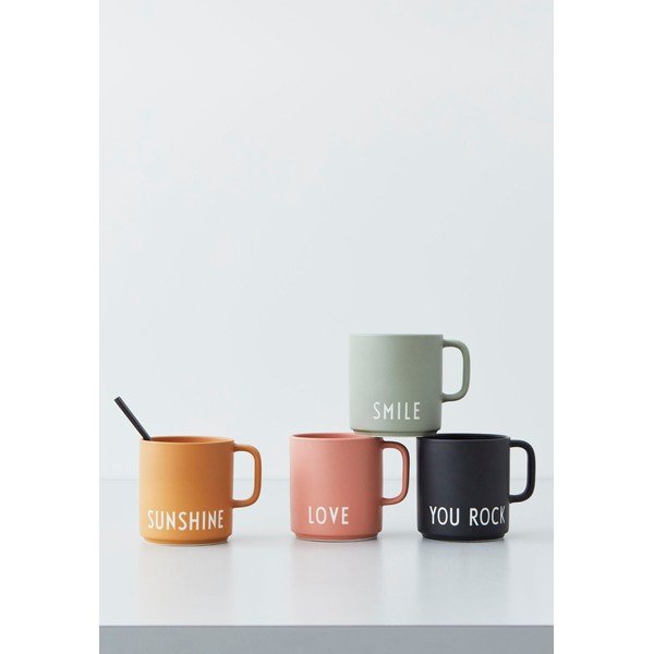 Sinepikollane portselanist kruus Sunshine - Design Letters-image-2