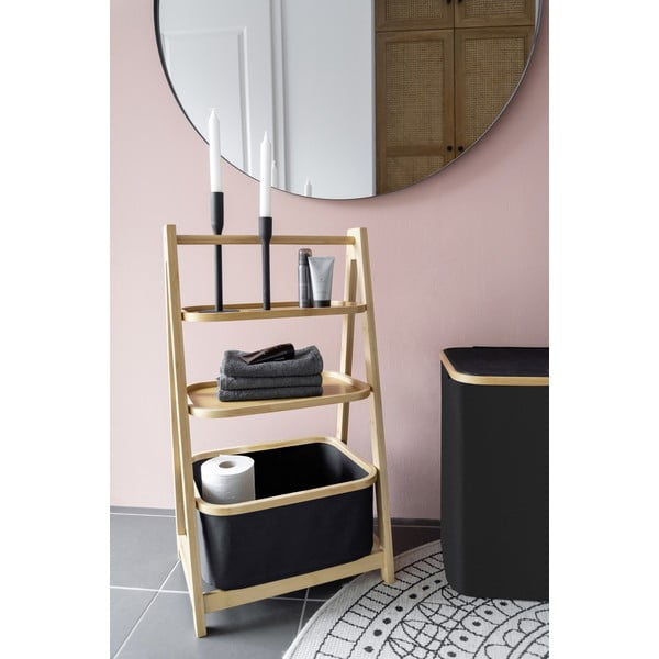 Must/looduslik bambusest vannitoariiul 44x80 cm Ecori - Wenko-image-3