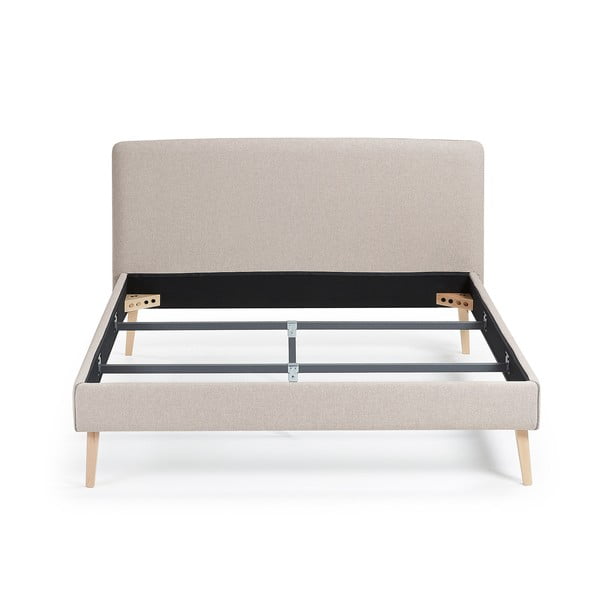 Beež kaheinimesevoodi 160 x 200 cm Lydia - Kave Home-image-2