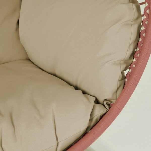 Rippuv aiatool terrakotast koos statiiviga Elianis - Kave Home-image-1