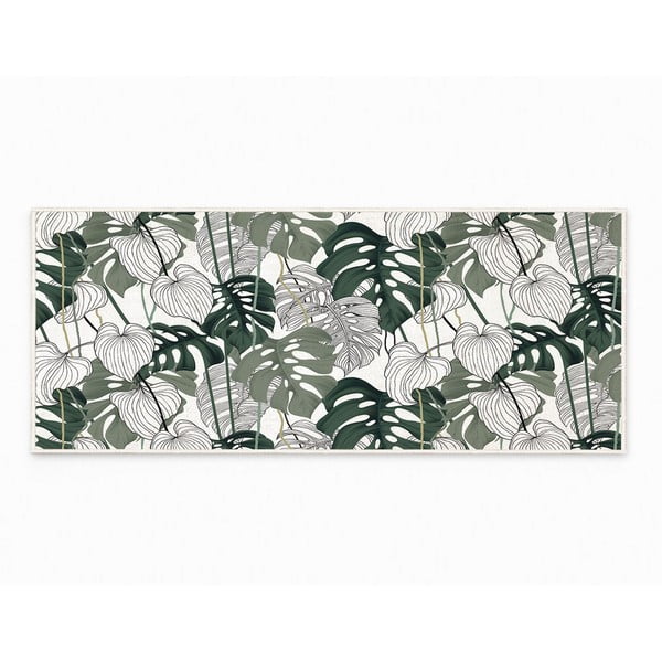 Valge-roheline pestav vaip 80x150 cm Monstera - Oyo Concept-image-2