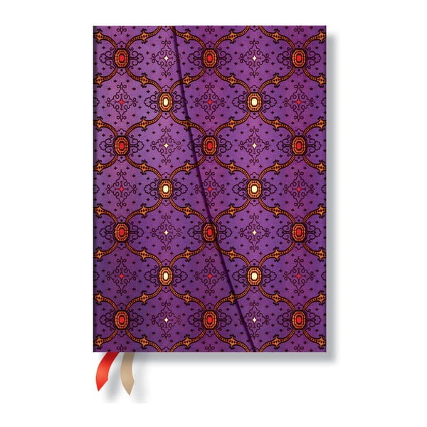 Diář na rok 2014 - French Ornate Violet 13x18 cm, verso výpis dnů