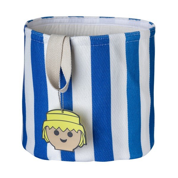 Sinisest riidest mänguasjakorv ø 30x28 cm Stripes - Playmobil-image-2