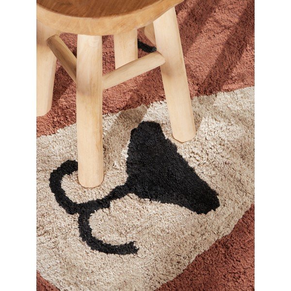 Pruun pestav/käsitsi kootud puuvillane lastevaip 101x120 cm Snuggle Benni - Hanse Home-image-3