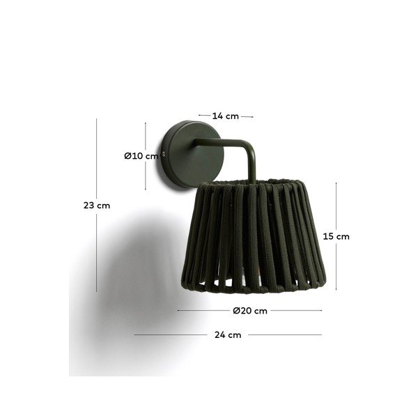 LED-seinale paigaldatav päikeseenergial töötav õuevalgusti (kõrgus 23 cm) Aldet - Kave Home-image-4