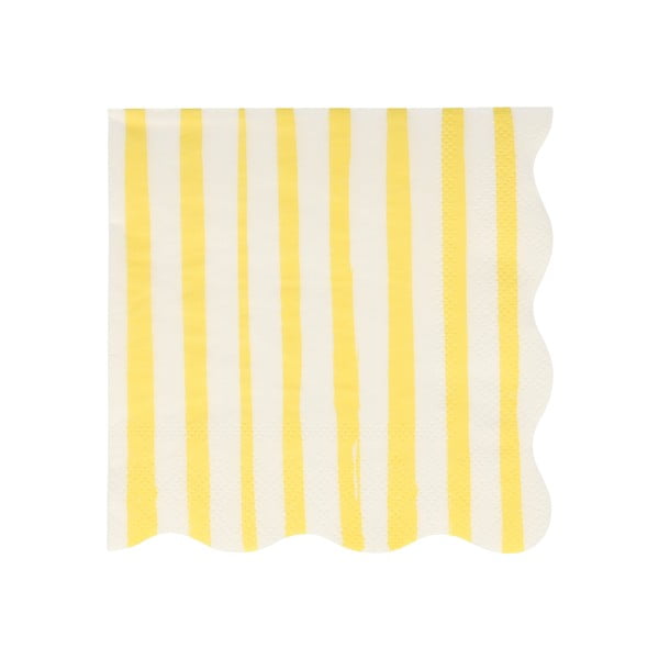 Paberist salvrätikud 16 tk komplektis Yellow Stripe - Meri Meri