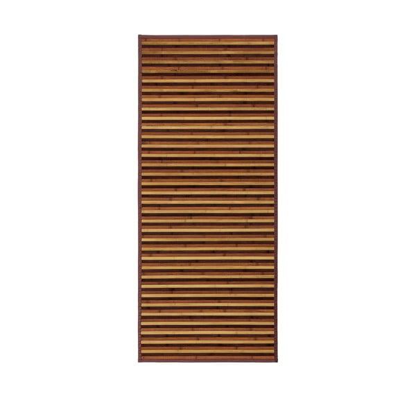Pruun-sinepivärvi bambusest koridorivaip 75x175 cm - Casa Selección
