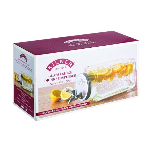 Klaasist joogidosaator külmkappi , 3 l - Kilner-image-1