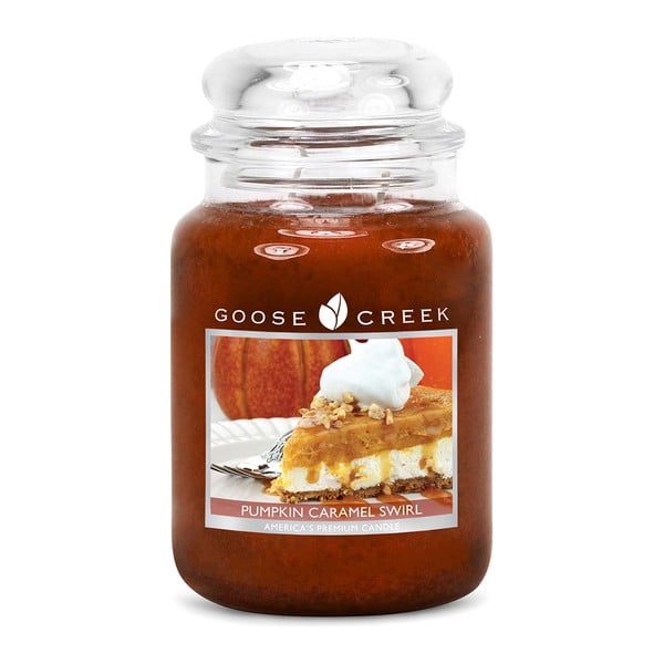 Vonná svíčka ve skleněné dóze Goose Creek Dýňovo-karamelový dezert, 150 hodin hoření