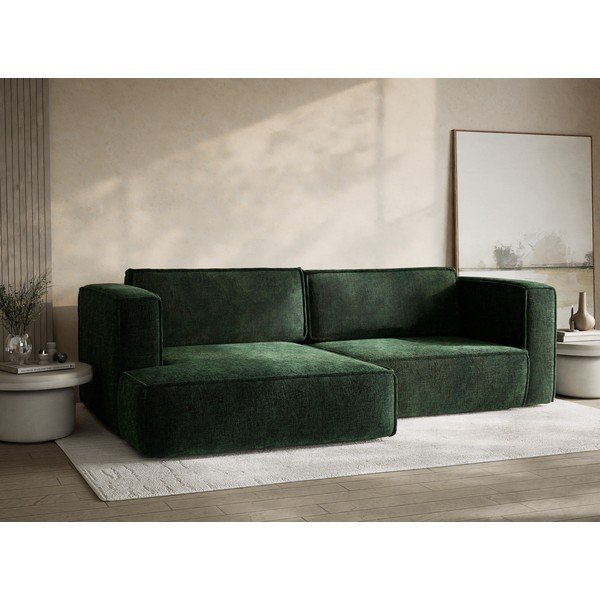 Tumeroheline šenilldiivanvoodi/panipaigaga nurgadiivan (vasak nurk/diivanvoodiga) Velto - Maison de Rêve-image-4