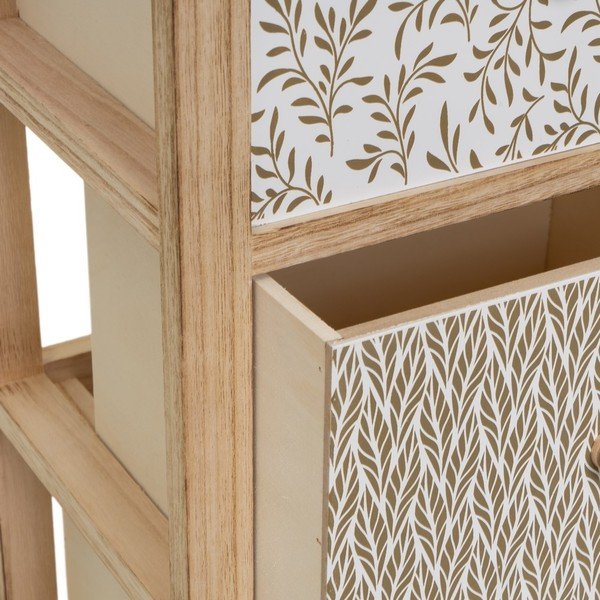 Pavlovnia täispuidust kõrge kummut 34x78 cm - Casa Selección-image-1