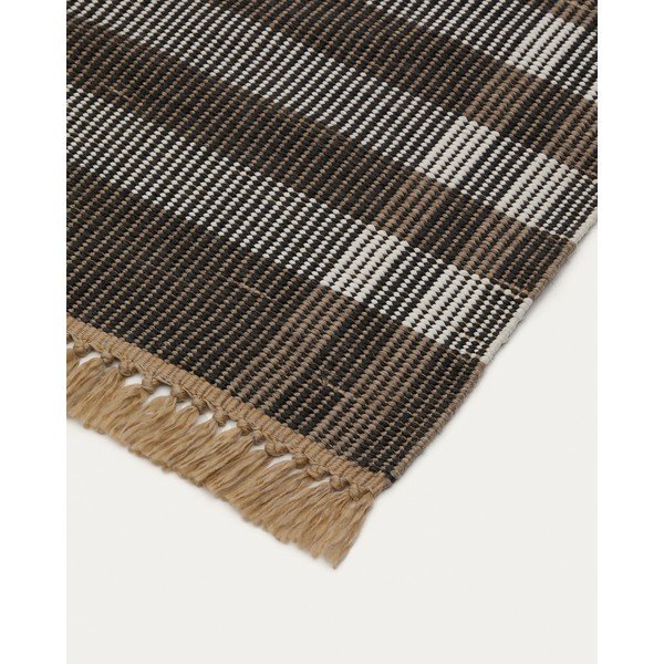 Must kahepoolne/käsitsi kootud vaip 60x90 cm Barani - Kave Home-image-3