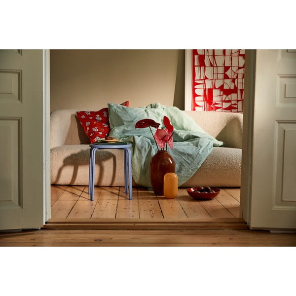 Valge ja roheline orgaaniline puuvillane voodipesu 200x220 cm Monochrome Lines - JUNA-image-4