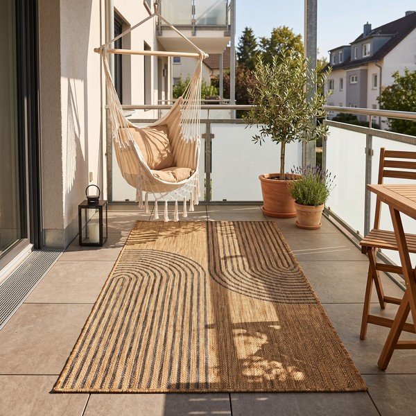 Must/pruun sise- ja õuevaip 80x150 cm Mira 1453 - Ayyildiz Carpets-image-1