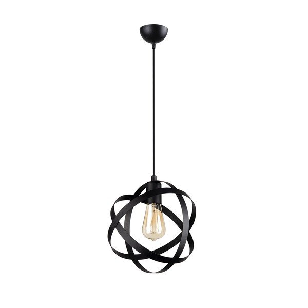 Mustast metallist rippvalgusti Lama - Squid Lighting-image-2