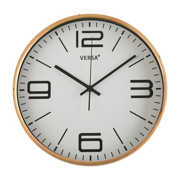 Bílé nástěnné hodiny VERSA, Ø 30 cm