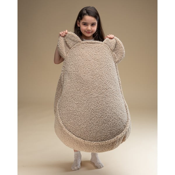 Helepruun laste bukleekangast kott-tool Bear - Wigiwama-image-4