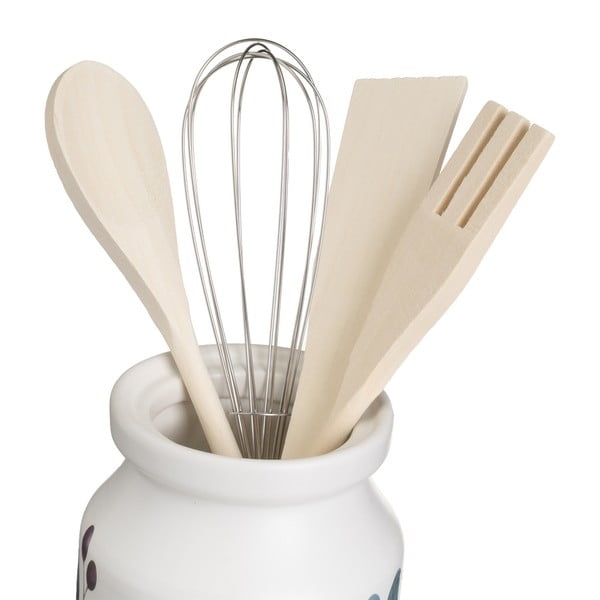 Puidust köögitarvete komplekt 4tk, koos alusega Berries - Casa Selección-image-3