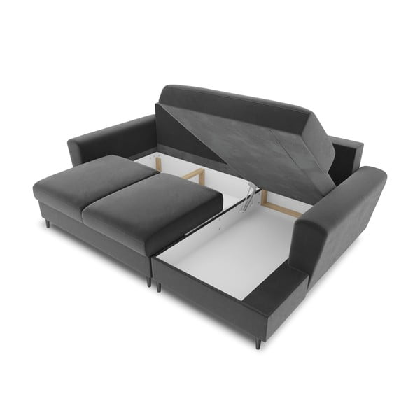 Helehall sametist panipaigaga nurgadiivanvoodi (parem nurk) Kyoto - Cosmopolitan Design-image-3