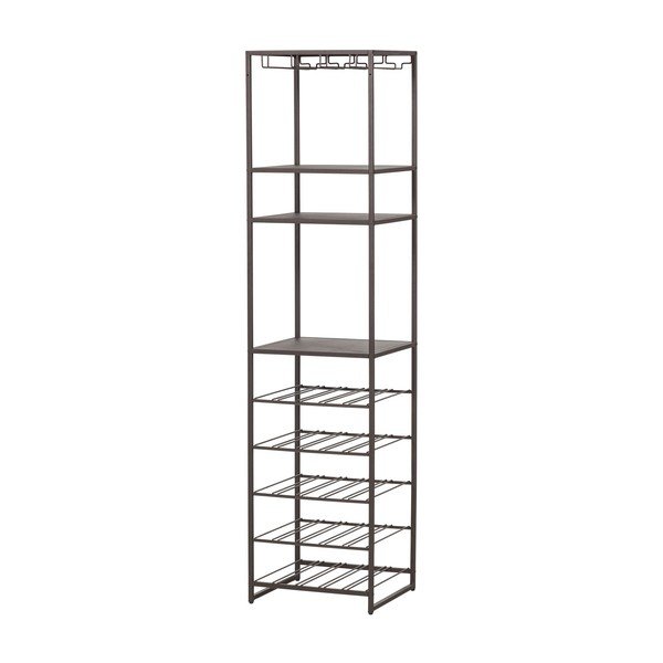 Tumepruun veinikapp, pudelite arv 25, 45x185x40 cm Reese - WOOOD