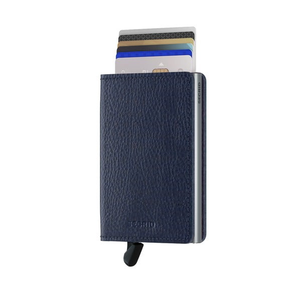 Modrá kožená peněženka s pouzdrem na karty Secrid Elegance