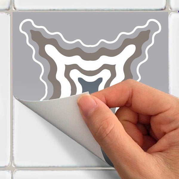 9 dekoratiivse seinakleebise komplekt, 10 x 10 cm Orfeo - Ambiance-image-1