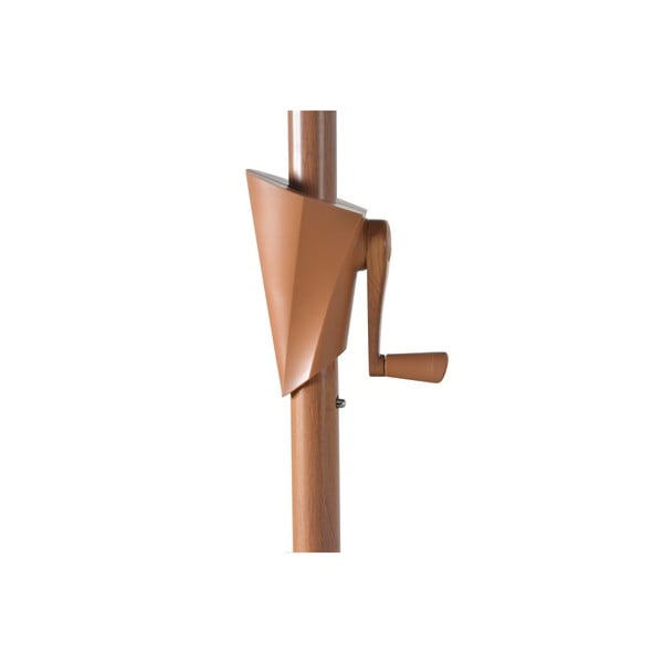 Beež päikesevari ø 300 cm Wood - Rojaplast-image-4