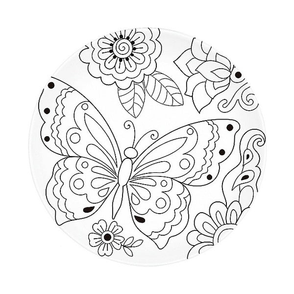 Porcelánový talíř k vymalování Santiago Pons Art & Color Butterfly