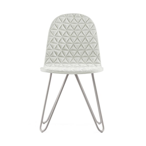 Krémová židle s kovovými nohami Iker Mannequin X Triangle