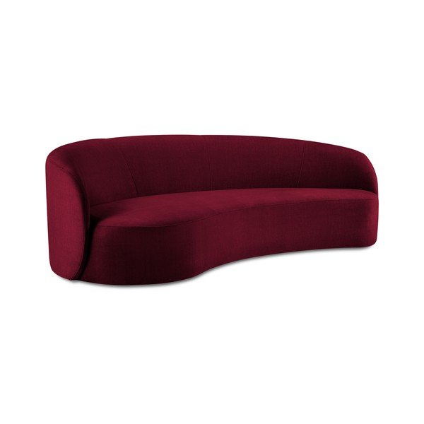 Burgundia värvi sametist asümmeetriline diivan, vasakule poole. Debbie - Mazzini Sofas-image-2