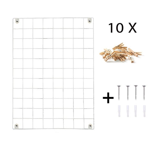 Valge metallist meeldetuletusplaat, 50 x 70 cm - Evila Originals-image-3