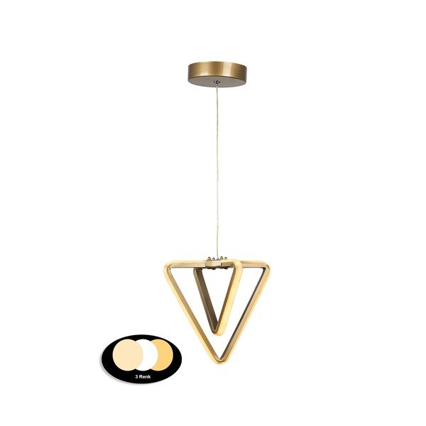 Pronksivärvi metallist LED rippvalgusti ø 20 cm Baris - Squid Lighting-image-2