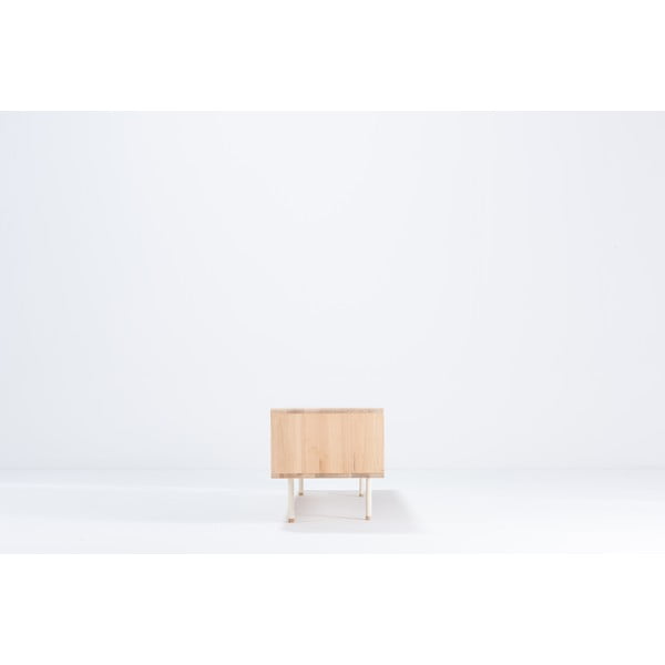 Valge tammepuust telerilaud 200x48 cm Fina – Gazzda-image-4