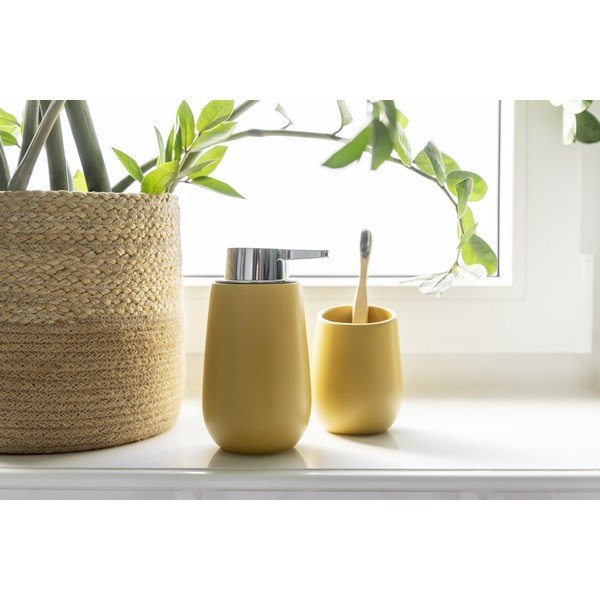 Kollane keraamiline tass hambaharjade jaoks Badi - Wenko-image-1