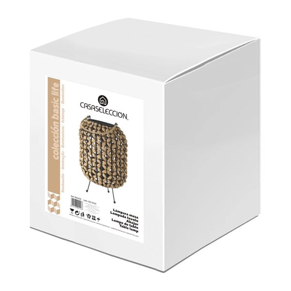 Must naturaalne laualamp (kõrgus 30 cm) - Casa Selección-image-4