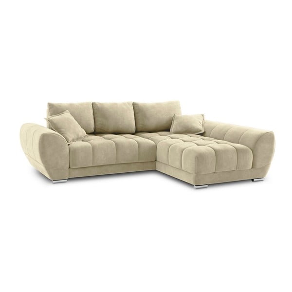 Sametkattega beež nurgadiivan , paremas nurgas Nuage - Windsor & Co Sofas-image-2